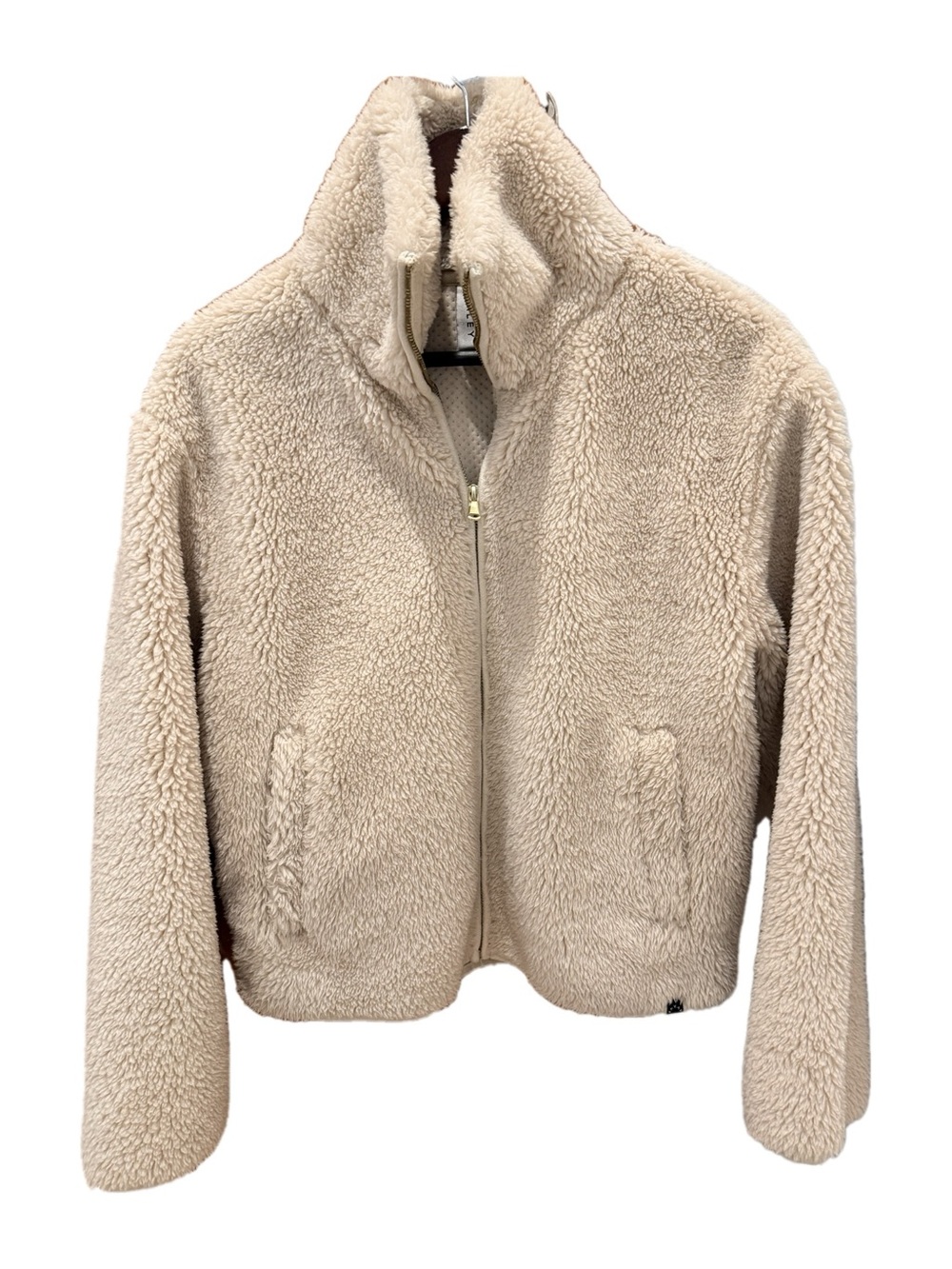 Like New - Varley Beige Sherpa Zip Jacket - Small